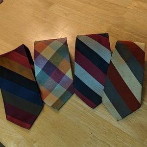 4 Joseph JoS A Bank Color Striped Ties Executive
